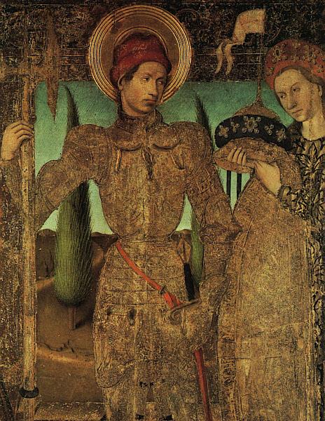 HUGUET, Jaume Triptych of Saint George (detail) af Germany oil painting art